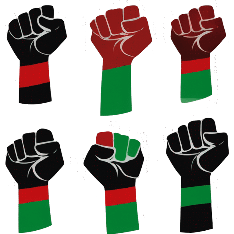 Black Power Fist and “Red and Black and Green”  and “Red Black Green Flag”- Juneteenth - Freedom is NOT free ! emoji