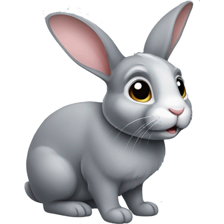 Gray rabbit emoji