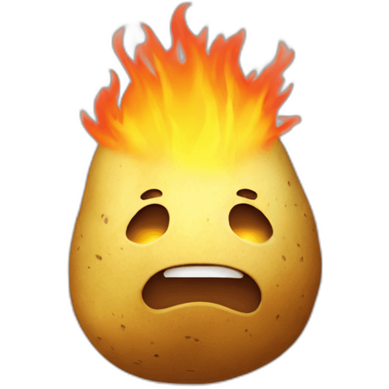 potato on fire emoji