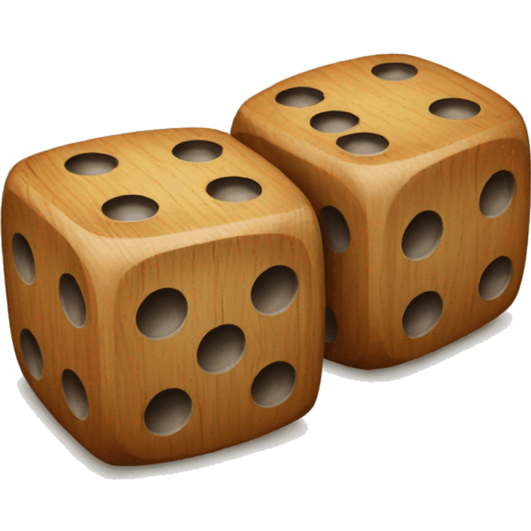 double wooden dice emoji