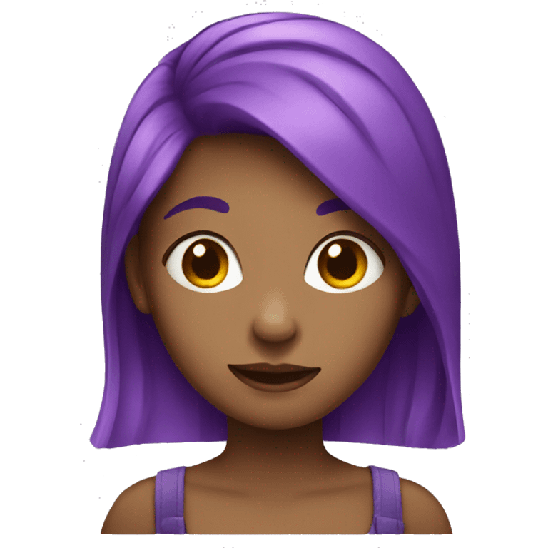 Girl with purple hair emoji