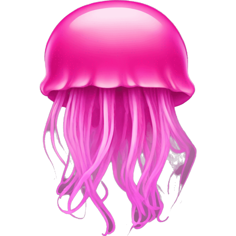 Kawaii Hot pink jellyfish   emoji