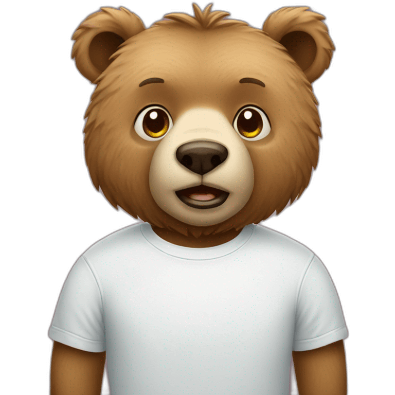 bear wearing tshirt emoji