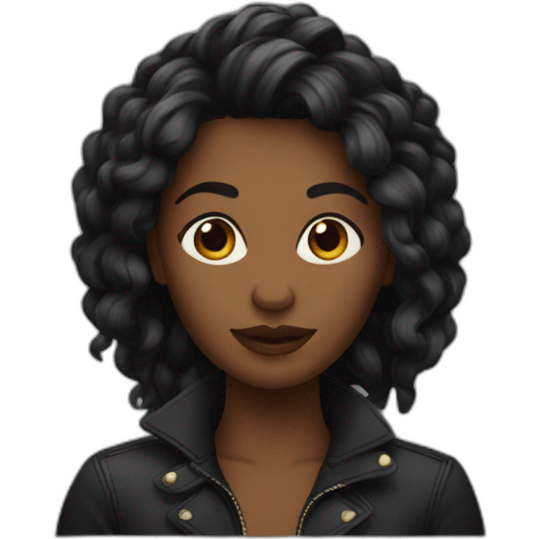 Femme noir avec des tresses  emoji