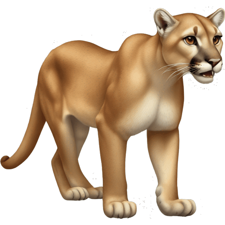 full body mountain lion emoji