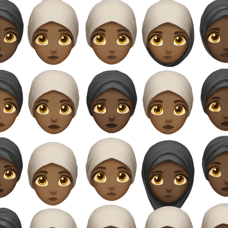 Black girl hijabi sad emoji