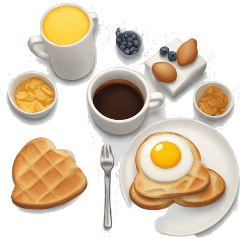 A very cute breakfast set up emoji