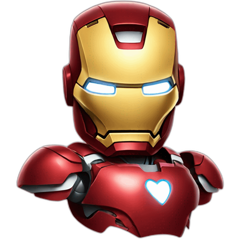 Iron man in hearts emoji