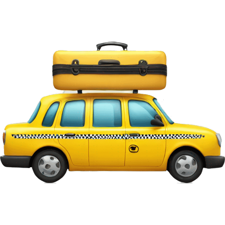 taxi with luggage emoji