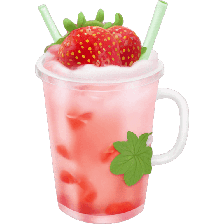 hwache strawberry korean drink mukbang emoji