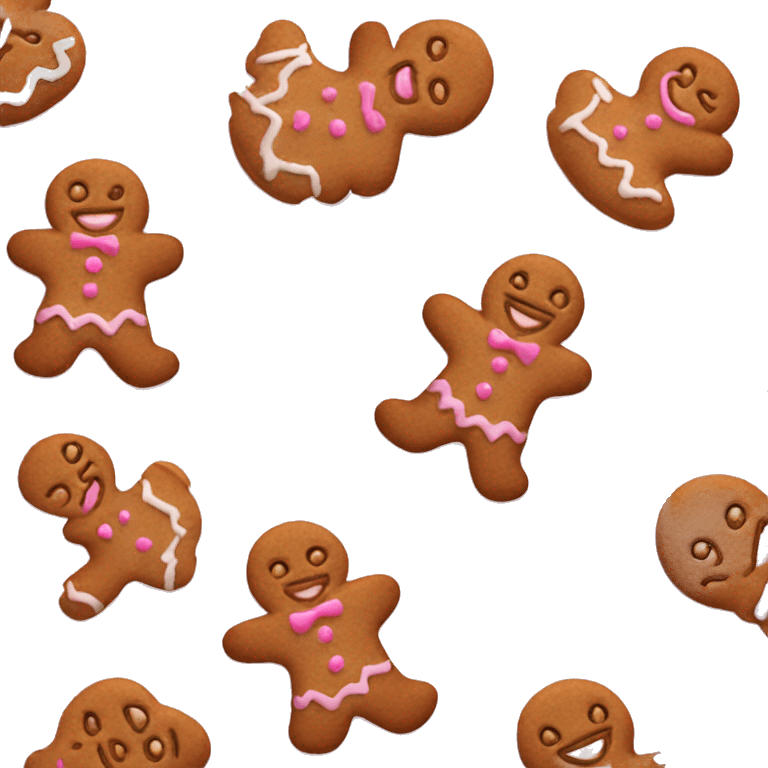 Pink gingerbread cookie emoji