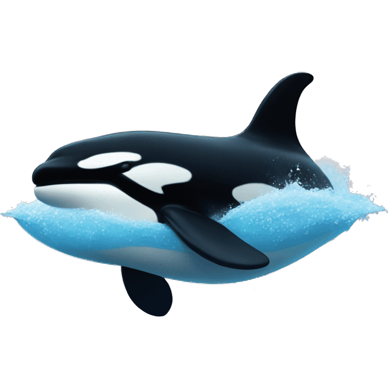 Orca in the ocean emoji