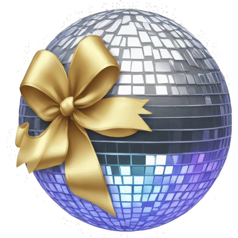 Disco ball with bow emoji