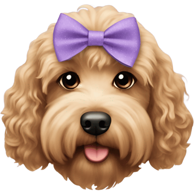 Labradoodle hair bow emoji