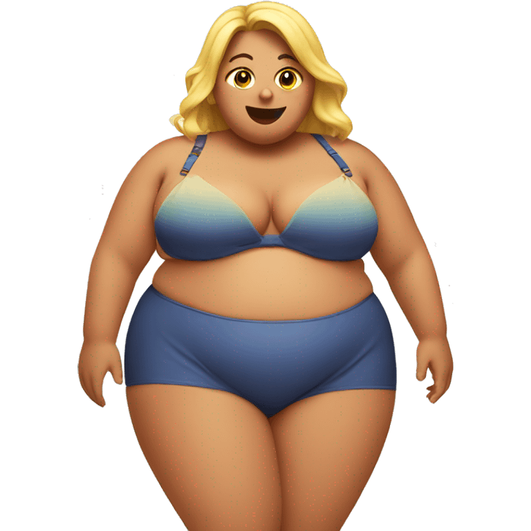 Fat girl in bikini emoji