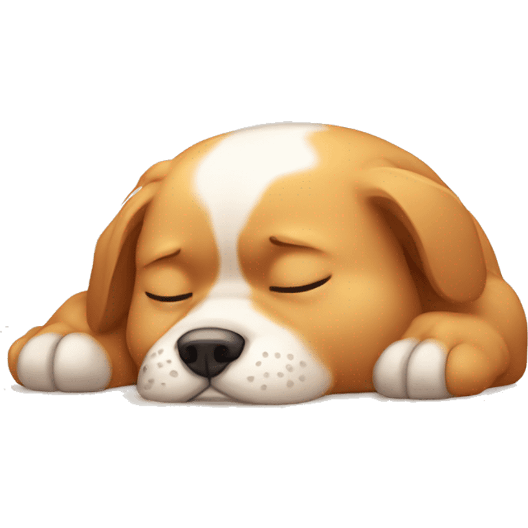 Super cute dog tired under hot heat emoji