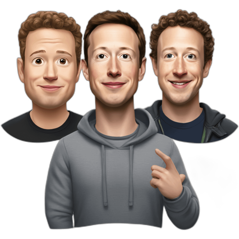 Elon musk, Mark Zuckerberg and Joe Rogen emoji