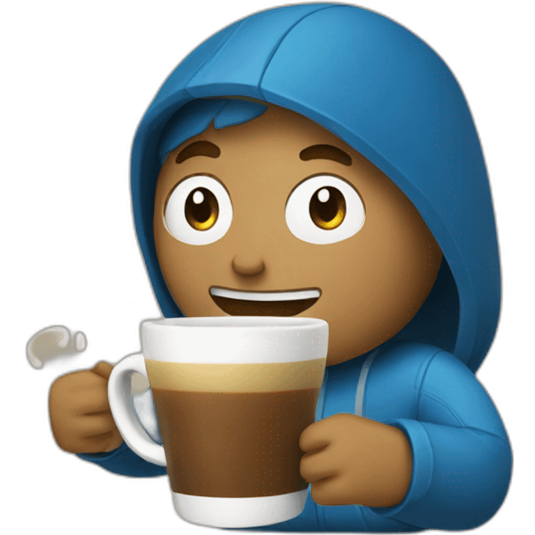 Surfer drinking coffee emoji