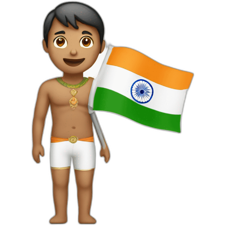 Human with india flag emoji