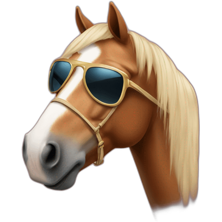 horse with sunglasses emoji