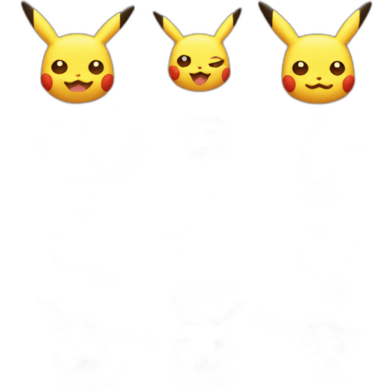 Pikachu moustache emoji