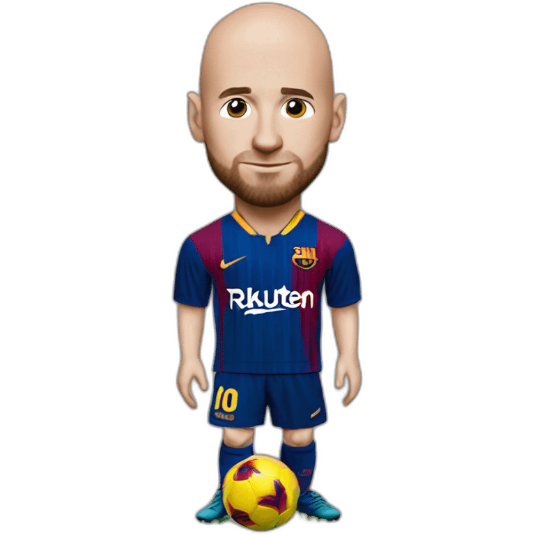 Lionel Messi but he's bald emoji