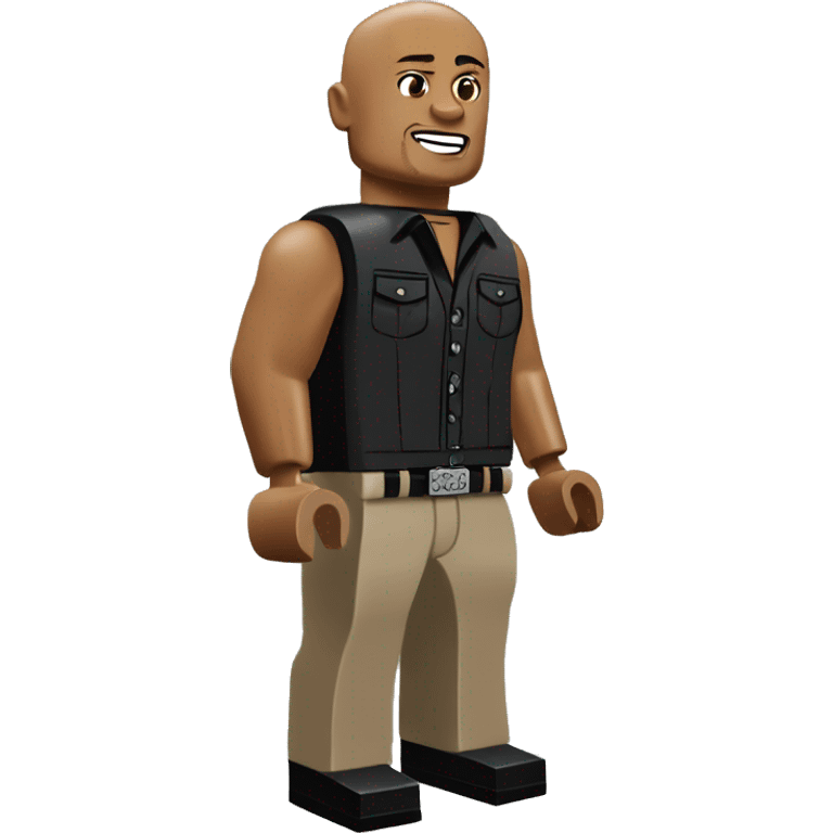 Dwayne Johnson lego full body emoji