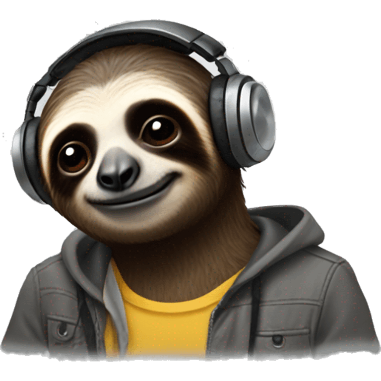 cofused dj sloth emoji