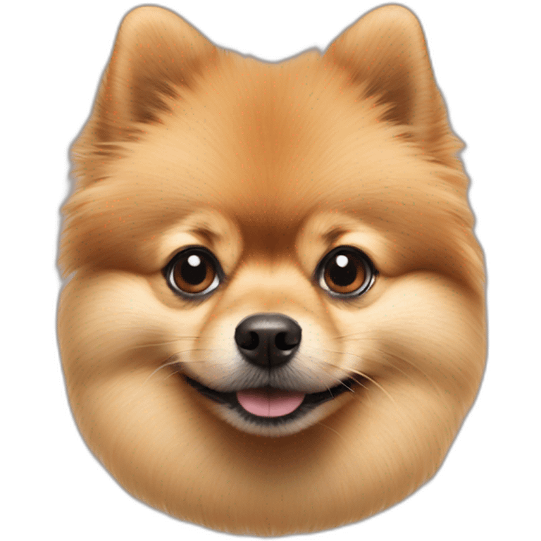 Pomeranian on men head emoji