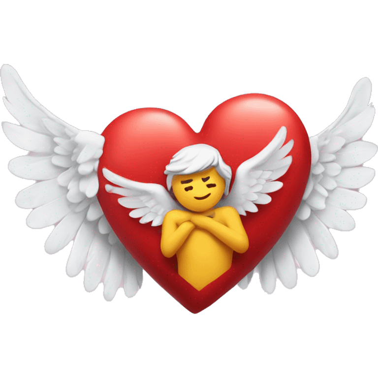 Heart with angel wings emoji