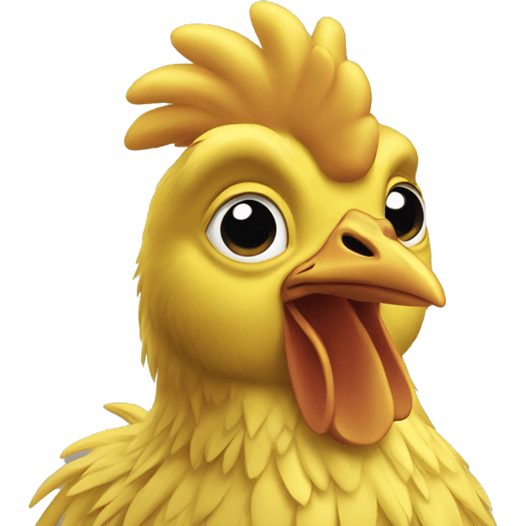 yellow hen,front emoji