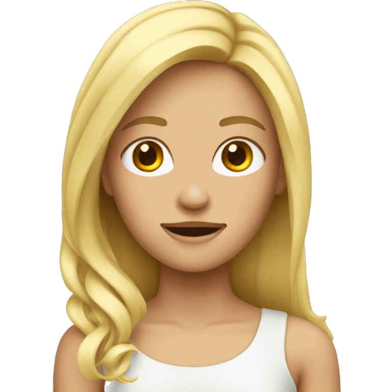 Girl with blond hair crazy driving  emoji