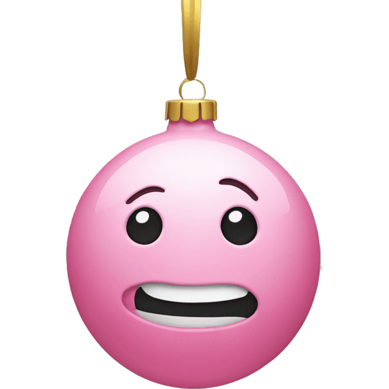 a pink ornament  emoji