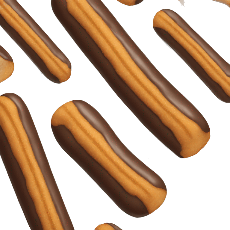 Chocolate dipped churro emoji