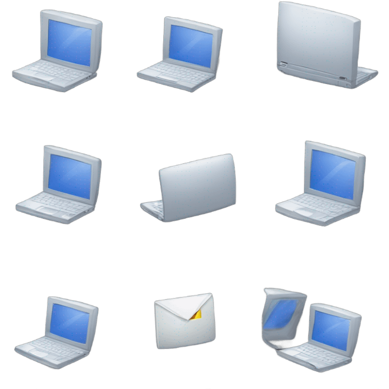 laptop Windows XP logo emoji