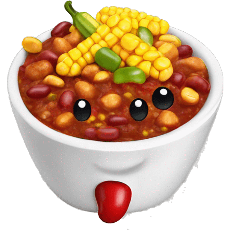 Chilli con carne with corn pieces and kidney beans emoji