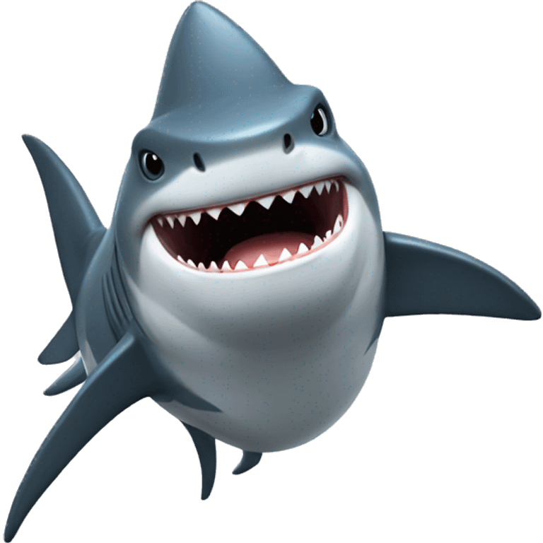 Shark raising hand's emoji