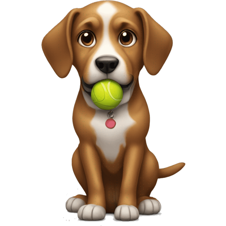 dog with ball emoji