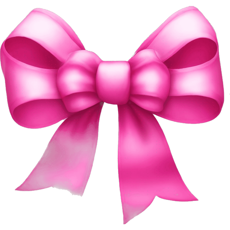 Pink Christmas bow emoji