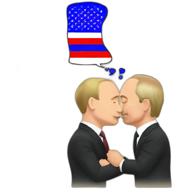 putin kissing putin emoji