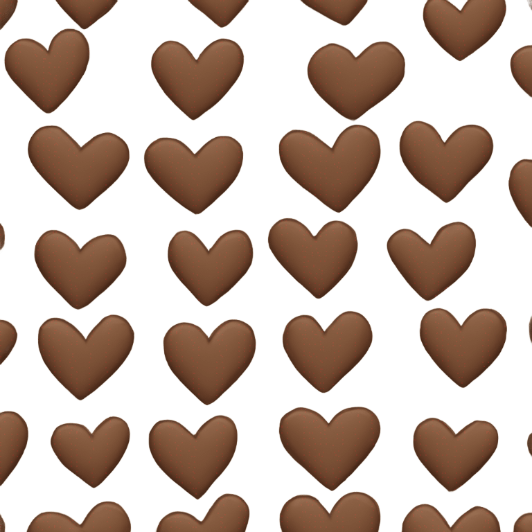 Brown plaid heart  emoji