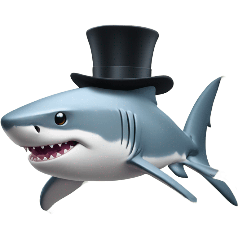 Shark with a top hat and a lot of money emoji