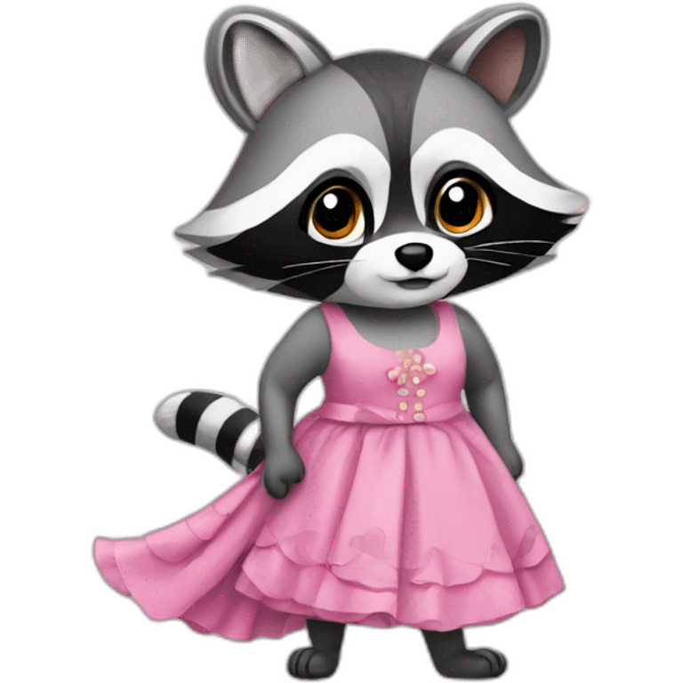 Racoon in a dress emoji