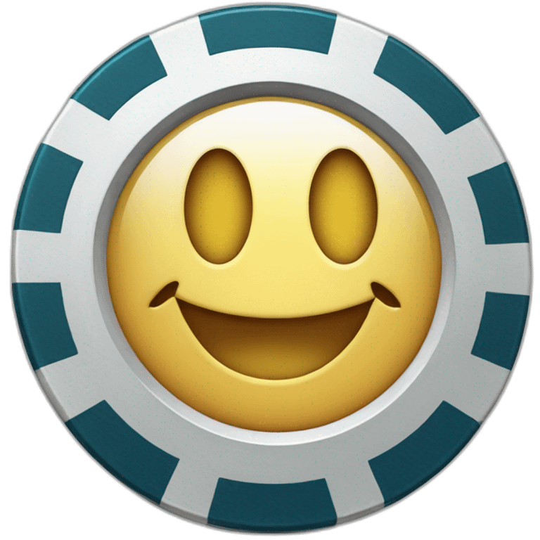 casino chip happy face emoji