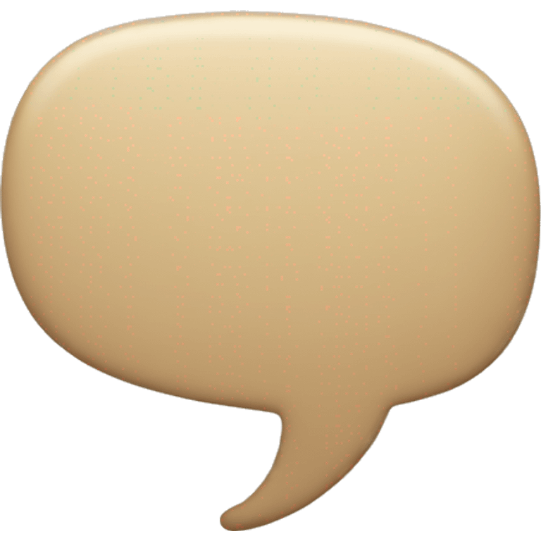 Beige speech bubble emoji