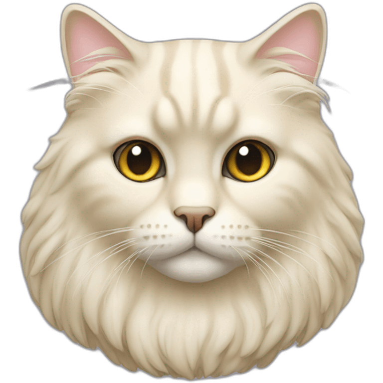 Cream persan cat emoji