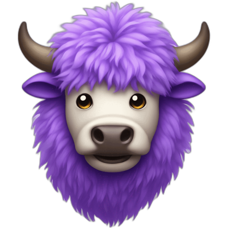 fluffy purple ox emoji