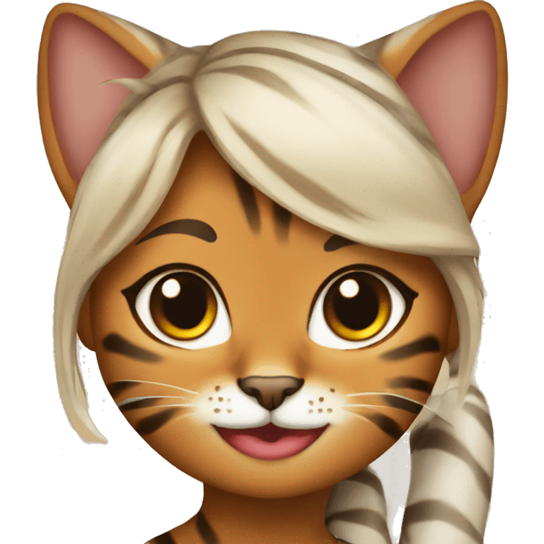 bengal cat girl emoji