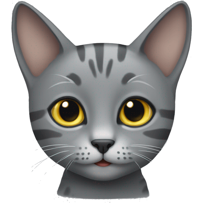 grey cat cute emoji