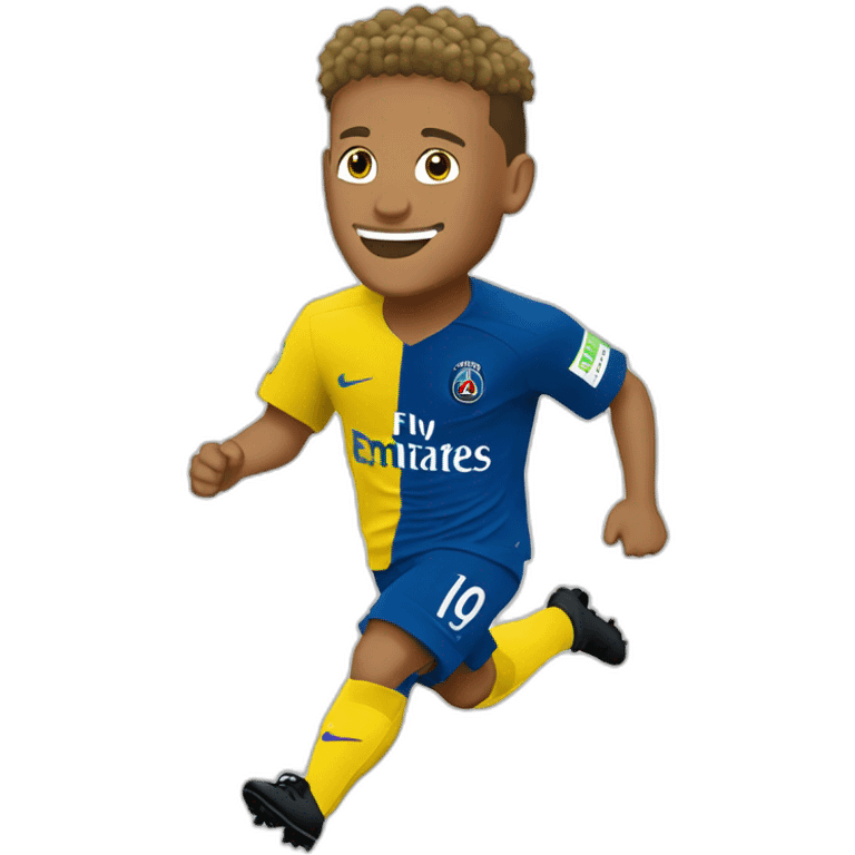 Neymar Jr  qui gait un arc en ciels emoji